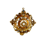 Antique Victorian Era 18KT Yellow Gold Diamond Pin