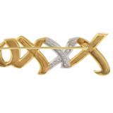 Vintage Tiffany & Co. 18KT Yellow Gold XOXO Brooch