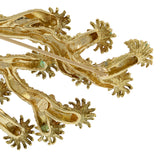 Retro Era 14KT Yellow Gold Lapel Pin featuring a branch coral with polyps design