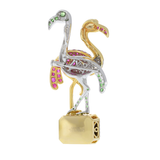 14KT Two-Tone Gold Double Flamingo Brooch/Pendant