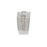 18KT White Gold Deco Style Multi Cut Diamond Band