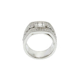 18KT White Gold Deco Style Multi Cut Diamond Band