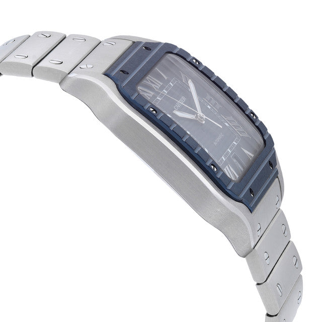 Cartier Santos De Cartier Large Blue Dial Automatic Mens Watch WSSA0048