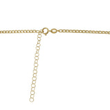 14KT Yellow Gold Circle Bar Adjustable Chain Necklace