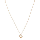 14KT Rose Gold 3D Cube Adjustable Necklace