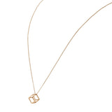 14KT Rose Gold 3D Cube Adjustable Necklace