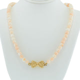 14KT Yellow Gold Angelskin Coral Graduated Bead Strand Necklace