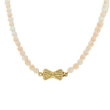 14KT Yellow Gold Angelskin Coral Graduated Bead Strand Necklace