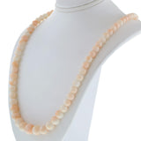 14KT Yellow Gold Angelskin Coral Graduated Bead Strand Necklace