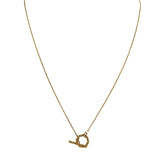 14KT Yellow Gold Twist Toggle Lariat Necklace
