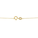 14KT Two-Tone Gold Diamond-Cut Oval Link Necklace