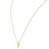 14KT Yellow Gold Mini Cross Adjustable Necklace