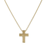 14KT Yellow Gold Mini Cross Adjustable Necklace
