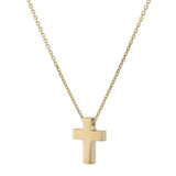 14KT Yellow Gold Mini Cross Adjustable Necklace