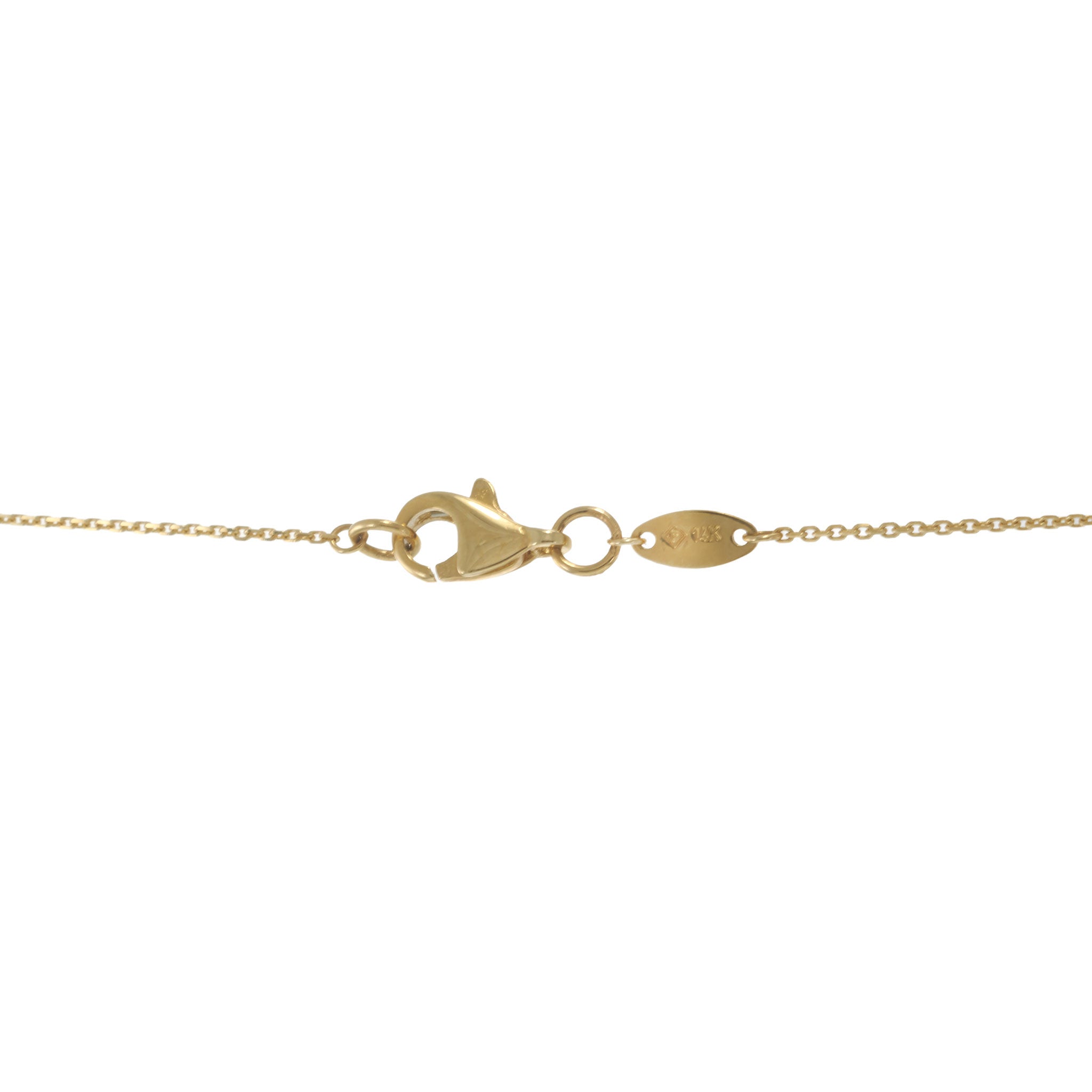 14KT Yellow Gold Mini Cross Adjustable Necklace