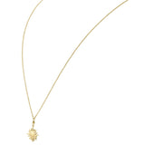 14KT Yellow Gold Sun Pendant Necklace