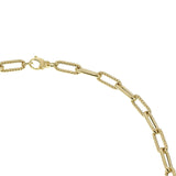 14KT Yellow Gold Italian Oval Link Paperclip Necklace – 18 Inches