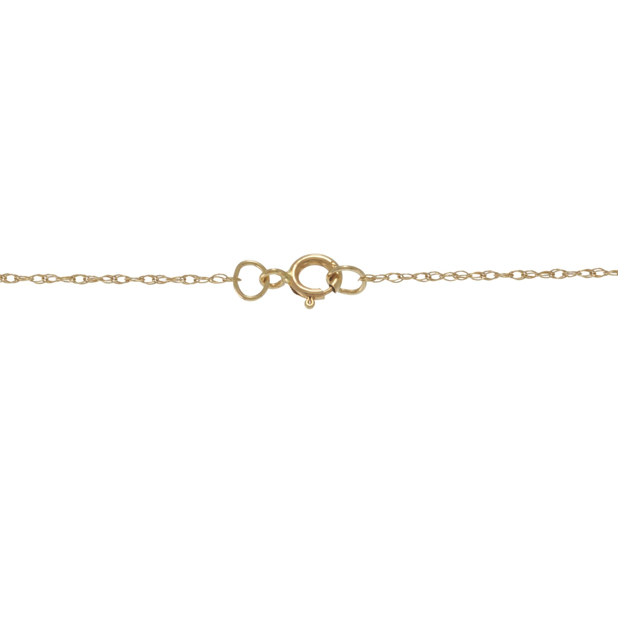 14KT Yellow Gold Turquoise Evil Eye Pendant Necklace