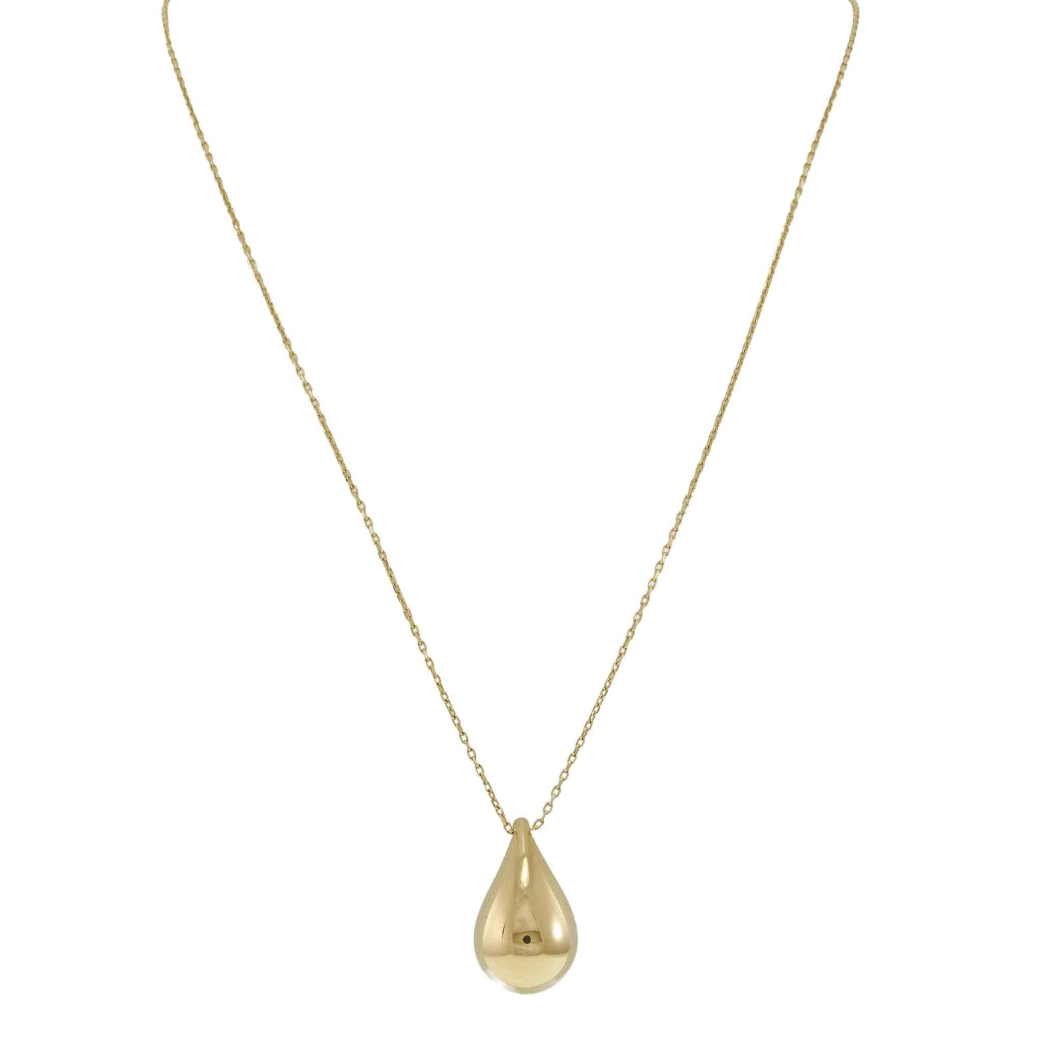 14KT Yellow Gold Raindrop Pendant Necklace