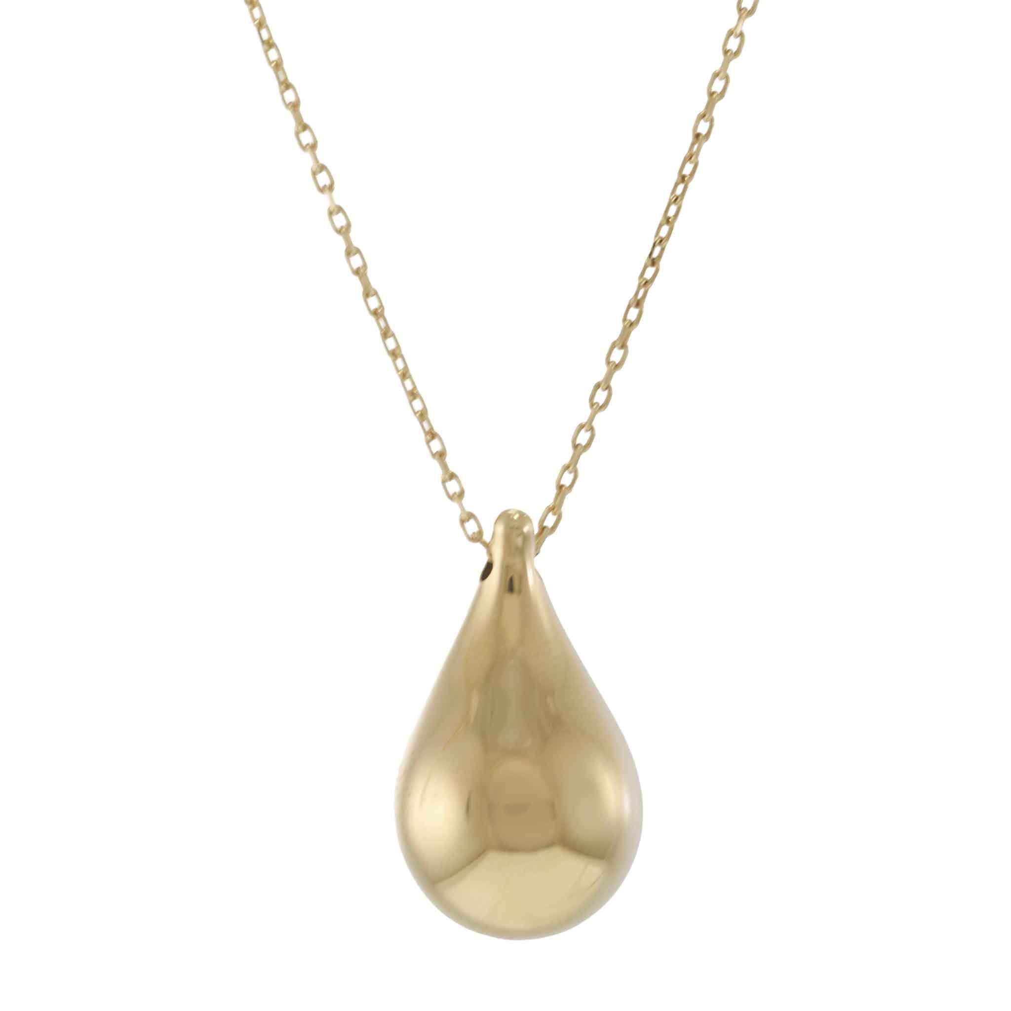 14KT Yellow Gold Raindrop Pendant Necklace