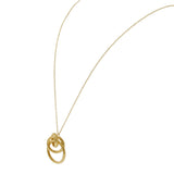 14KT Yellow Gold Interlocking Graduated Circle Pendant Necklace