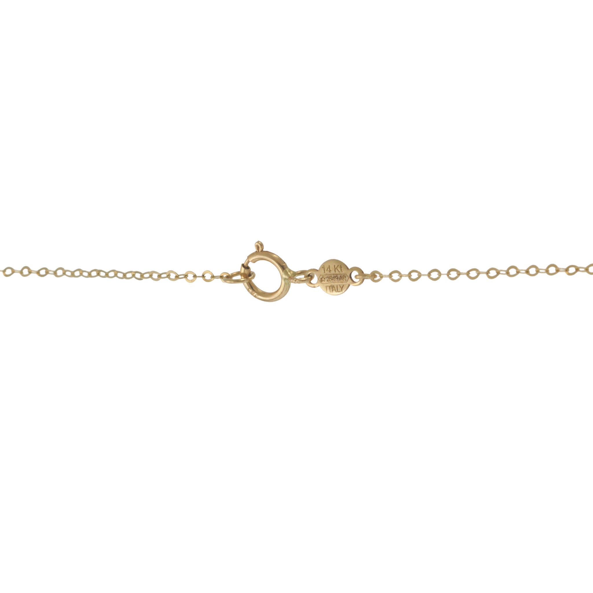 14KT Yellow Gold Twisted Bar Necklace