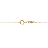 14KT Two-Tone Gold Oval Cross Pendant Necklace