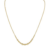 14KT Yellow Gold Graduated Diamond-Cut Bead Adjustable Necklace