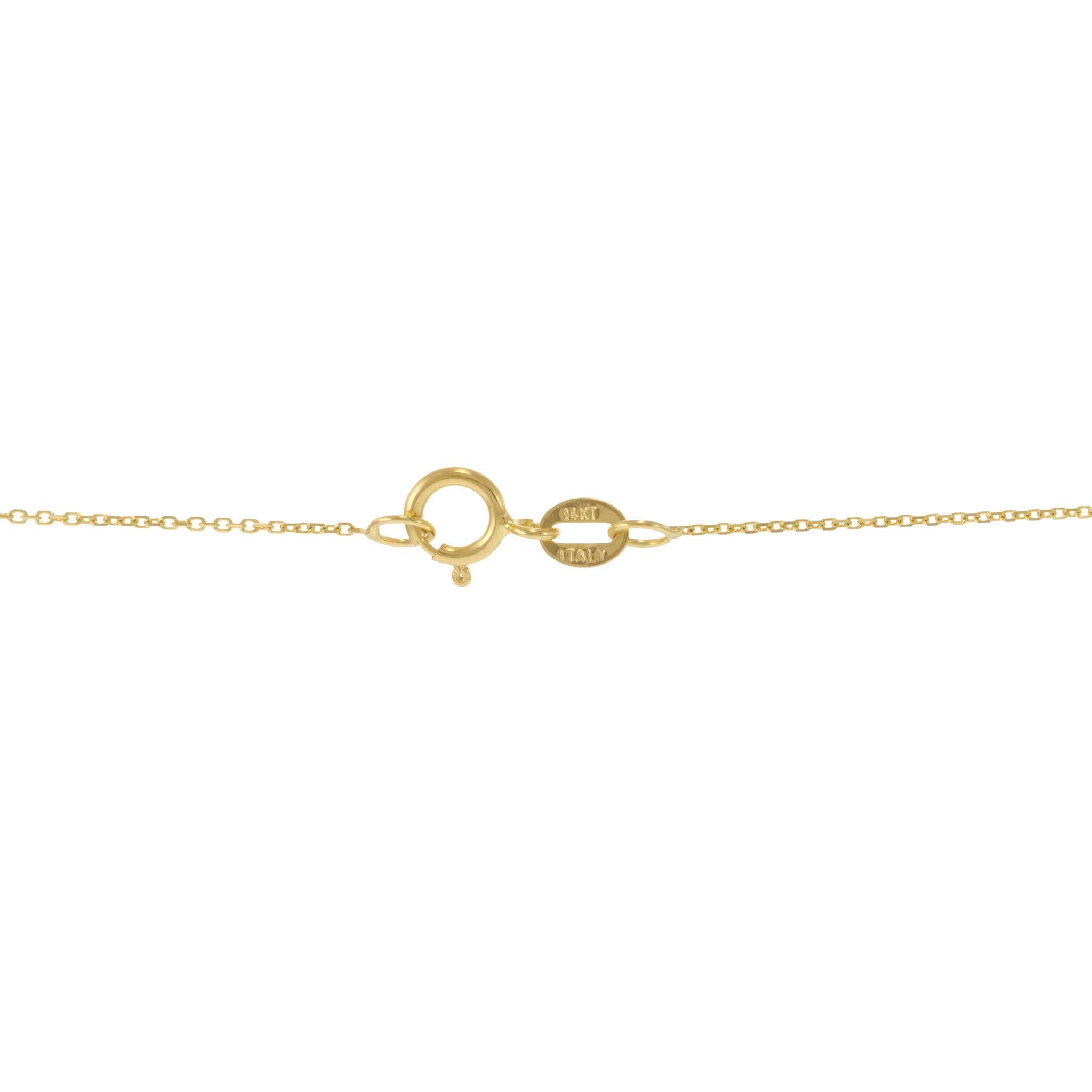 14KT Yellow Gold Sun Pendant Necklace