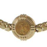 Vintage 14KT Yellow Gold S-Link Necklace with 1994 $5 Gold Eagle Coin