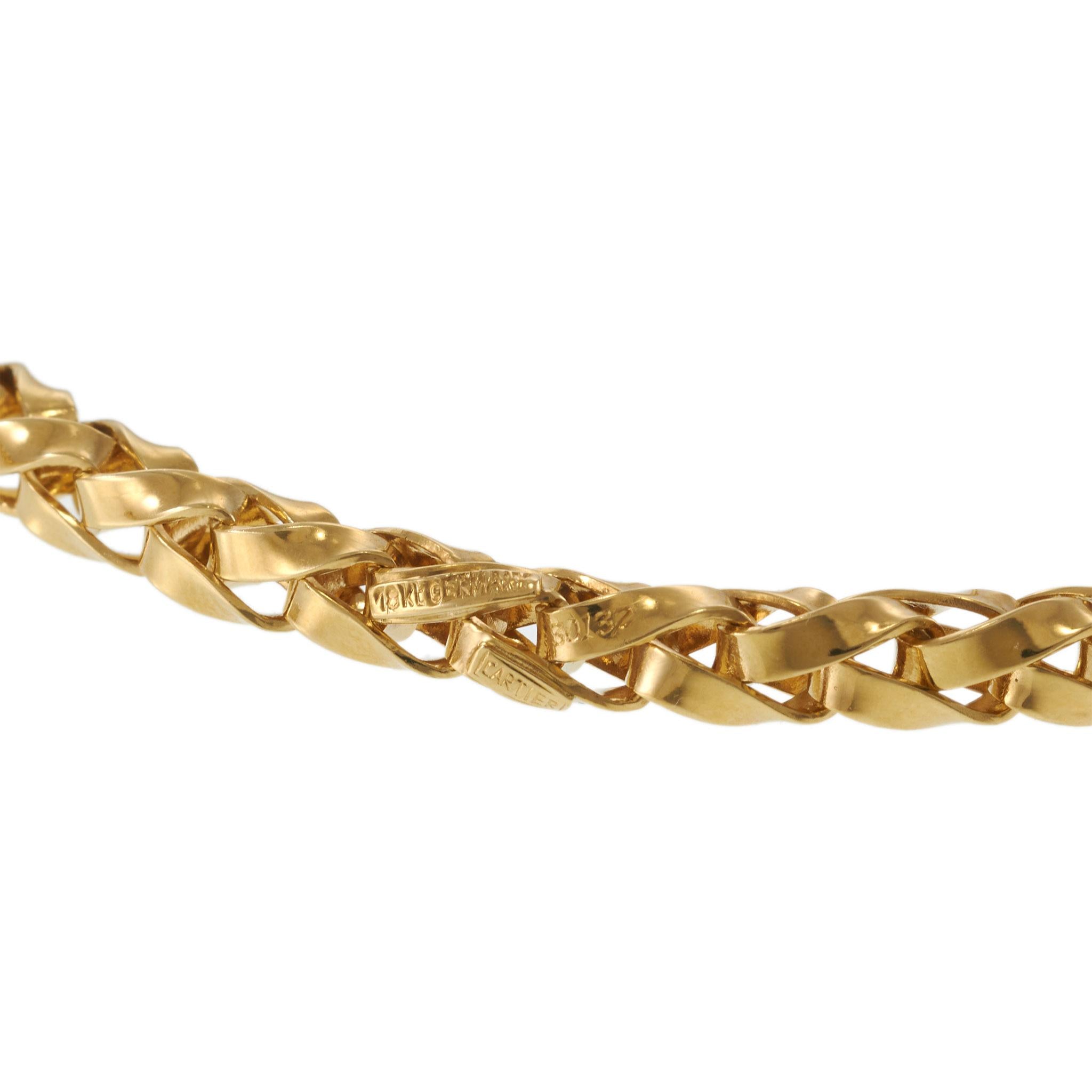 Vintage 1970s Cartier Twisted Gourmette Link 37" Inch Necklace