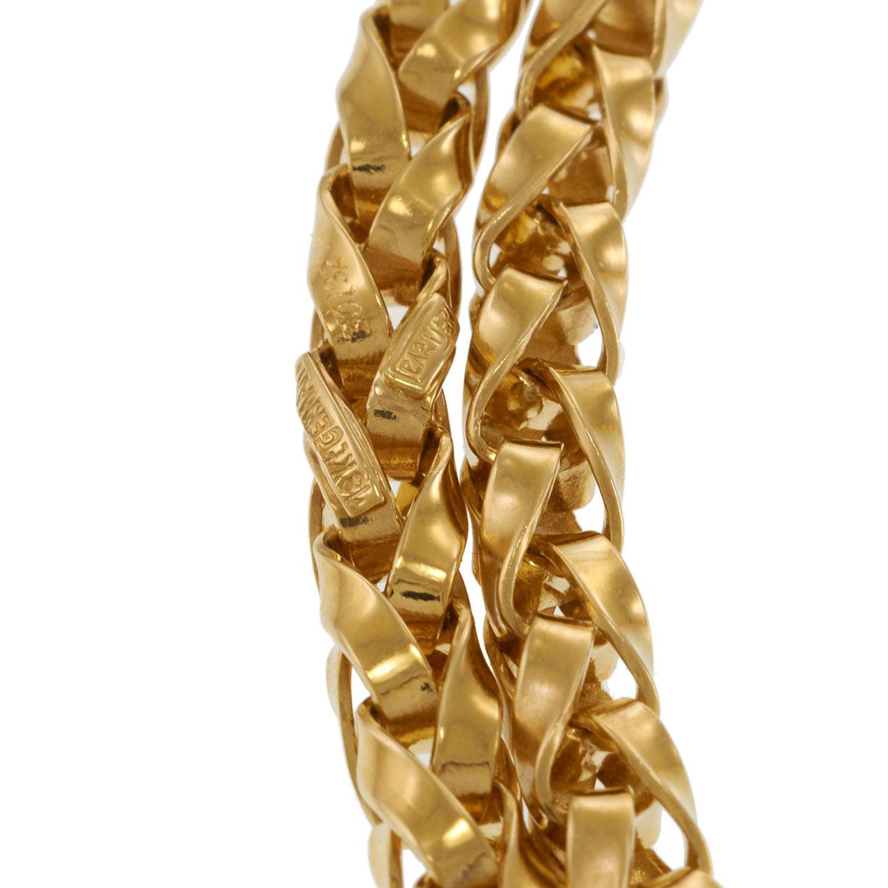 Vintage 1970s Cartier Twisted Gourmette Link 37" Inch Necklace