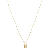 14KT Yellow Gold Padlock Adjustable Necklace