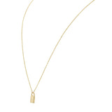 14KT Yellow Gold Padlock Adjustable Necklace