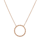 14KT Rose Gold Twisted Circle Adjustable Necklace