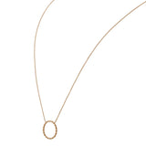14KT Rose Gold Twisted Circle Adjustable Necklace