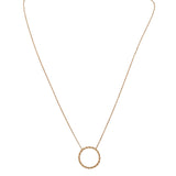 14KT Rose Gold Twisted Circle Adjustable Necklace