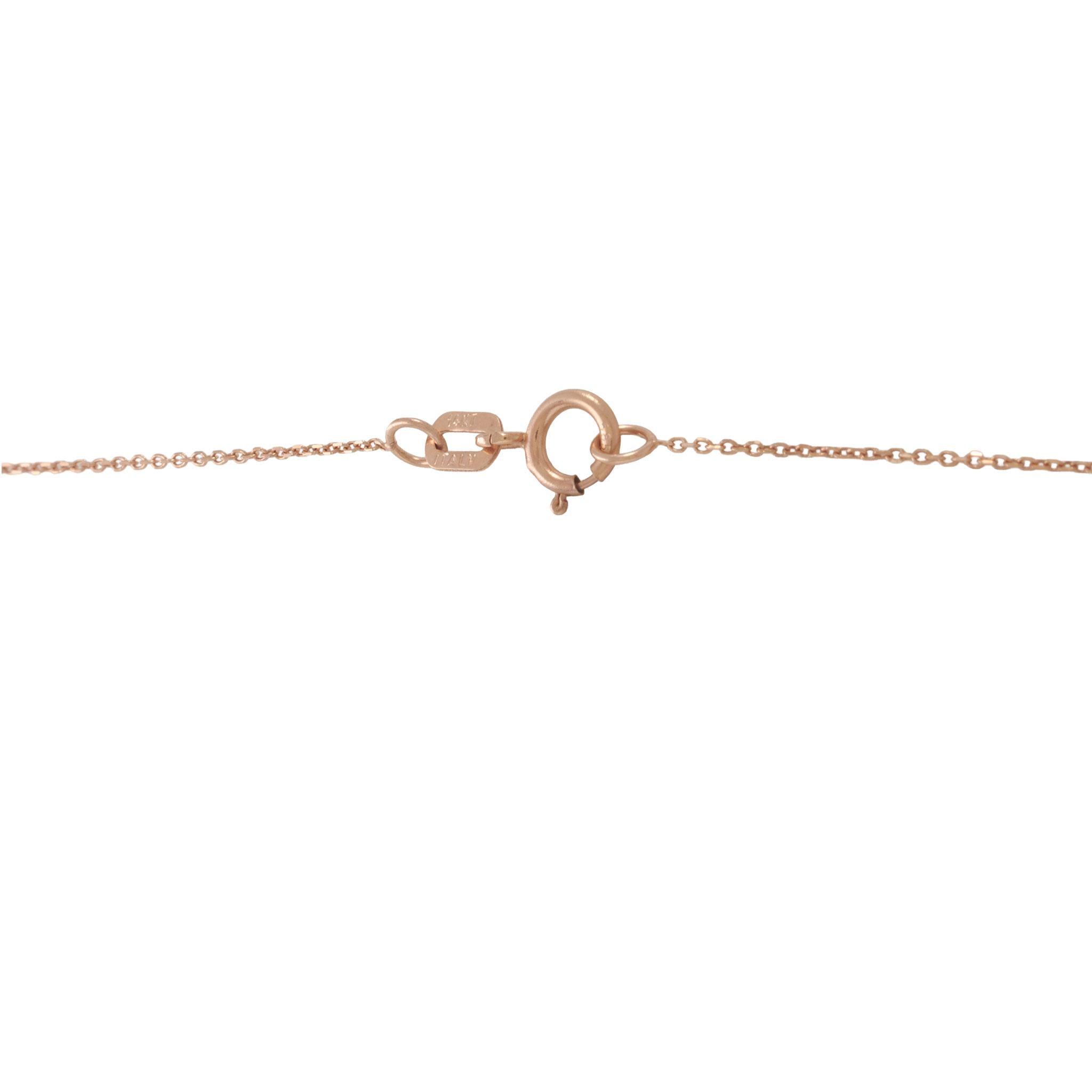 14KT Rose Gold Twisted Circle Adjustable Necklace