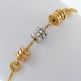 Pre-Owned Bvlgari B.Zero1 Three Station Bracelet in 18KT Tricolor Gold