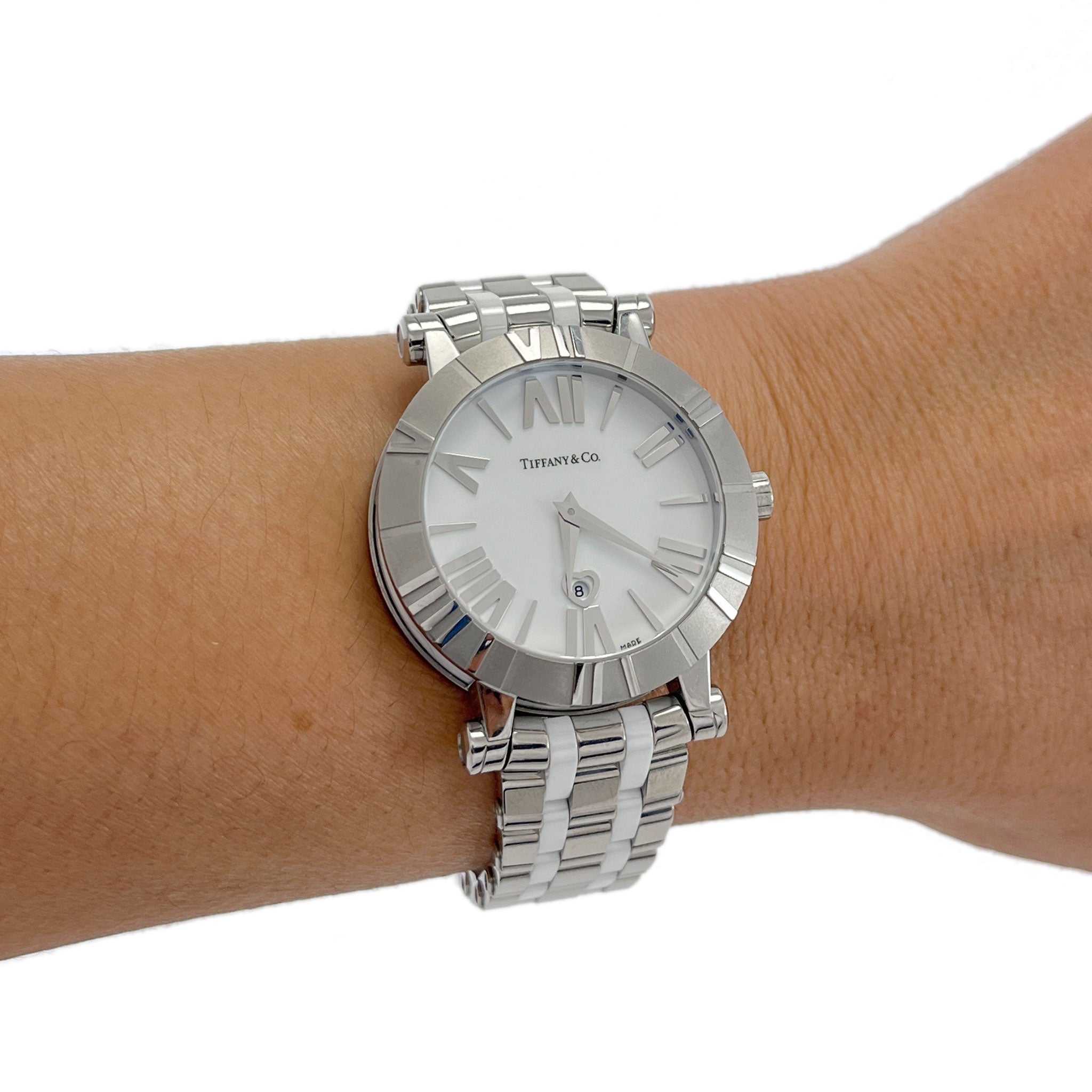 Tiffany & Co. Atlas Z1301.11.11A20A00A Date White Dial