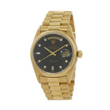 Vintage Rolex Day-Date Ref. 18038 18KT Yellow Gold – Factory Black Dial