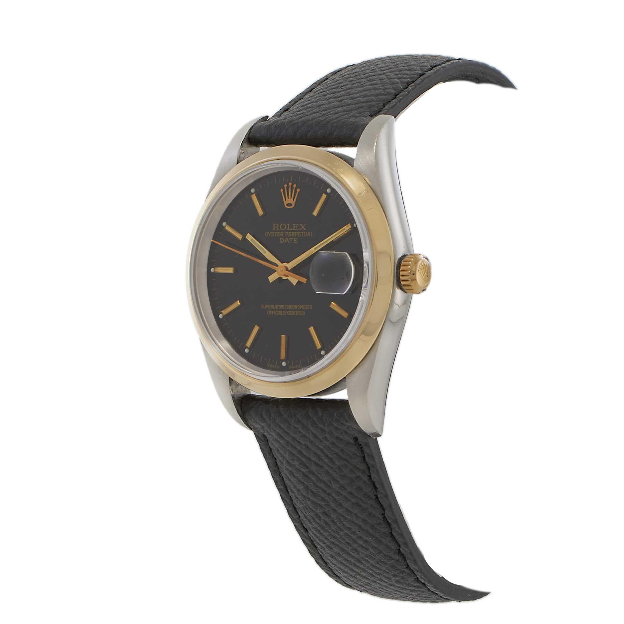 Rolex Oyster Perpetual Date Ref. 15203-Black Dial