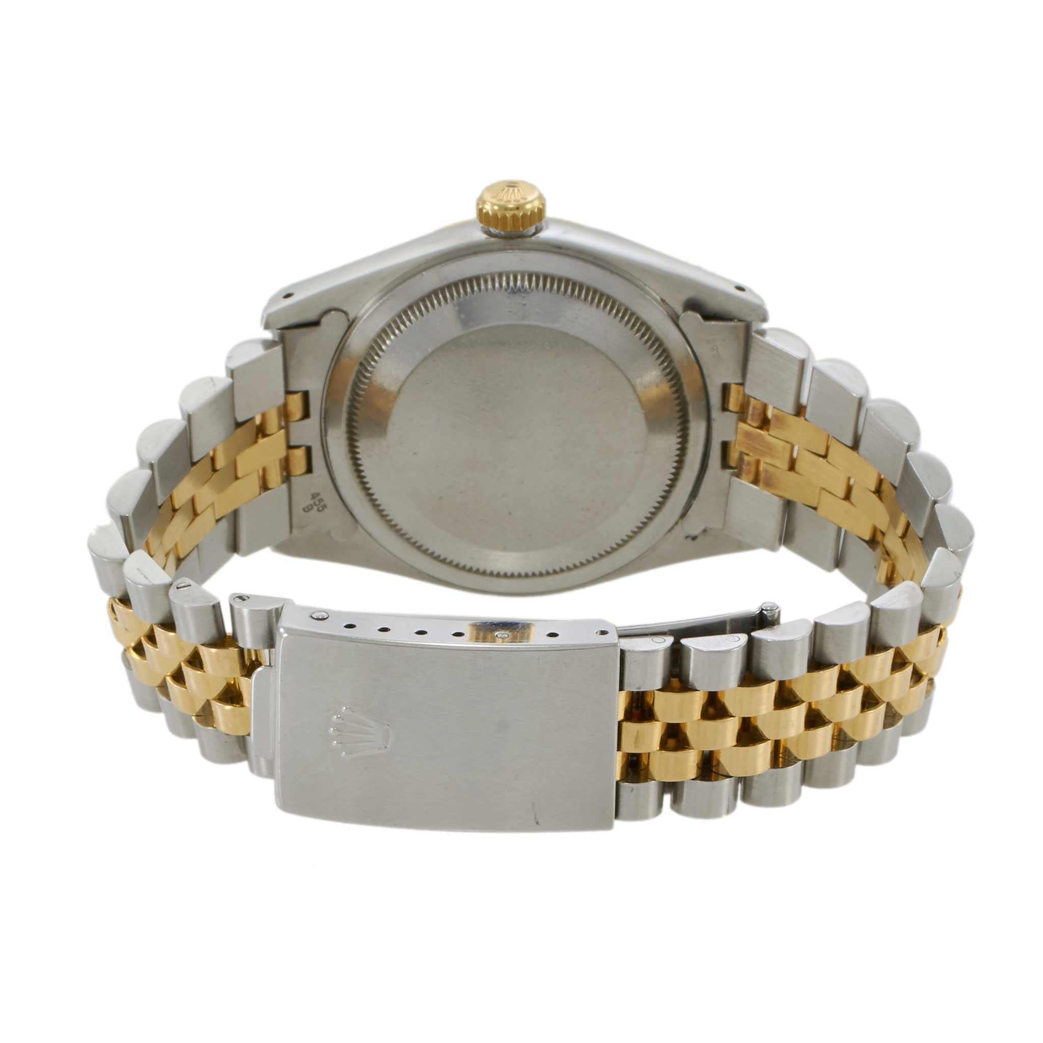 Rolex Datejust Ref. 16233. 36MM with Factory Vignette Blue Diamond Dial