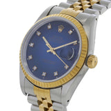 Rolex Datejust Ref. 16233. 36MM with Factory Vignette Blue Diamond Dial