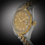 Rolex Datejust Steel Yellow Gold Anniversary Diamond Dial Ref. 116233