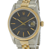 Vintage 1989 Rolex Datejust Ref. 16233 – Black Tapestry Dial