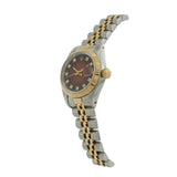 Rolex Datejust Ref. 69173– 26MM Steel & 18KT Gold – Red Vignette Diamond Dial