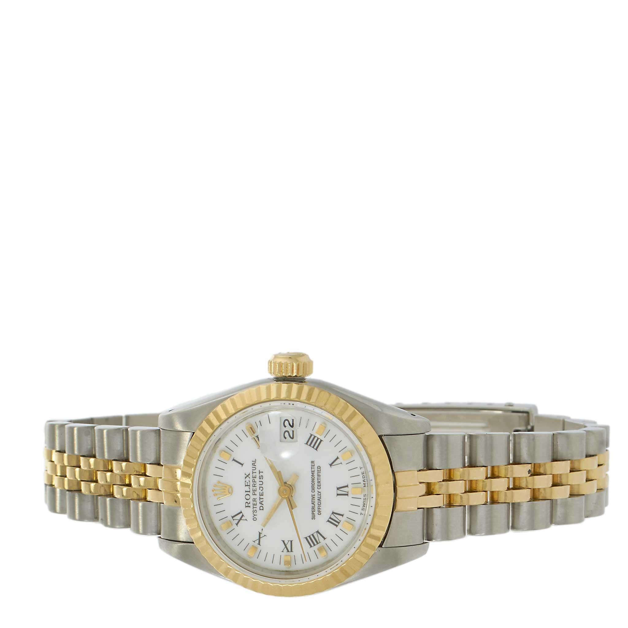 Rolex Lady-Datejust Ref. 69173 26MM Steel & 18KT Yellow Gold-White Dial