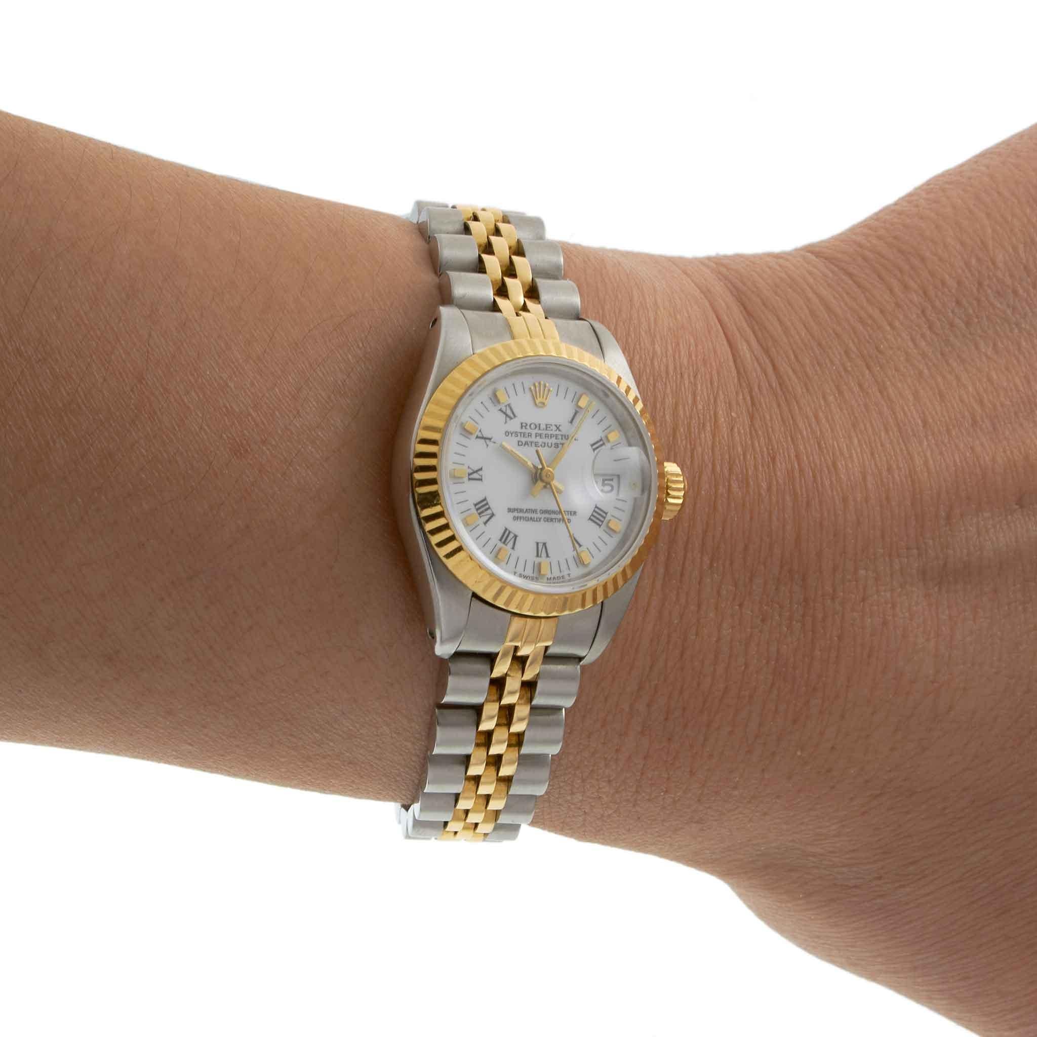 Rolex Lady-Datejust Ref. 69173 26MM Steel & 18KT Yellow Gold-White Dial