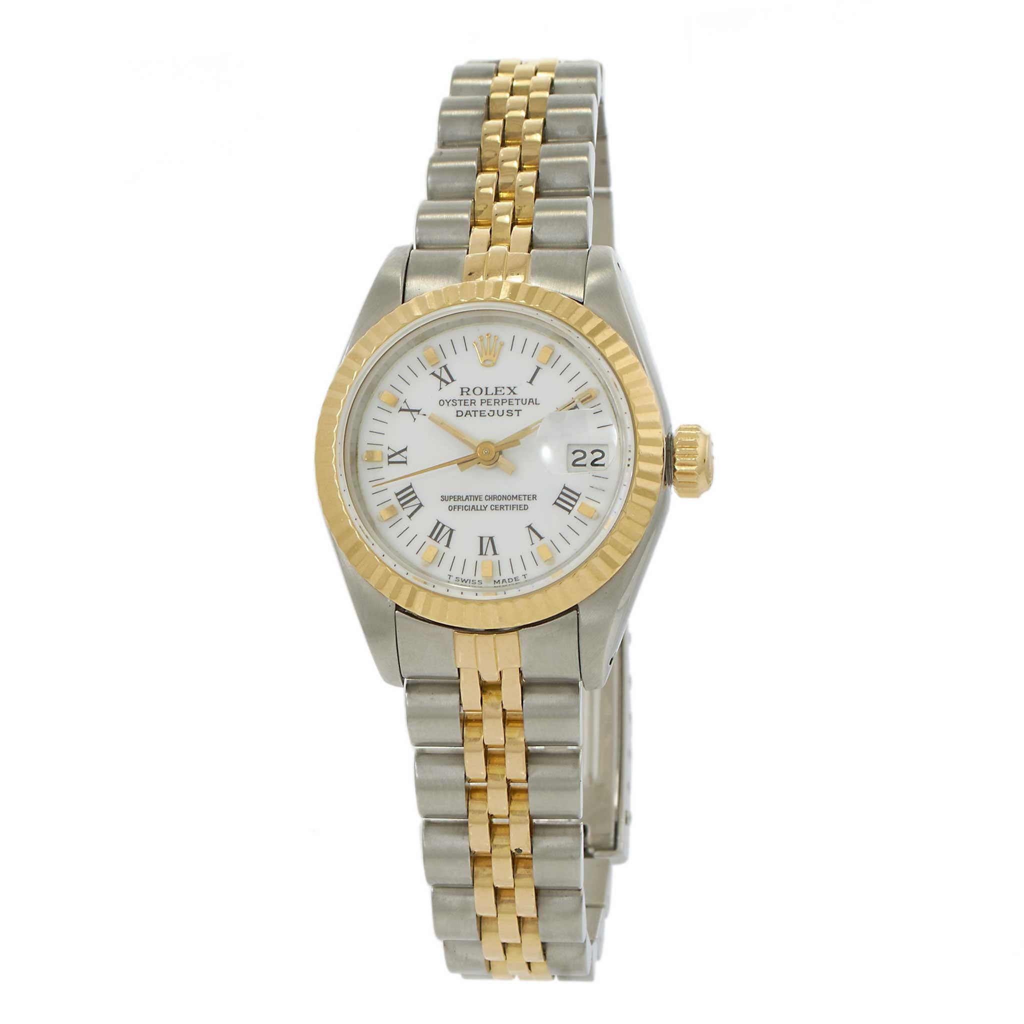 Rolex Lady-Datejust Ref. 69173 26MM Steel & 18KT Yellow Gold-White Dial
